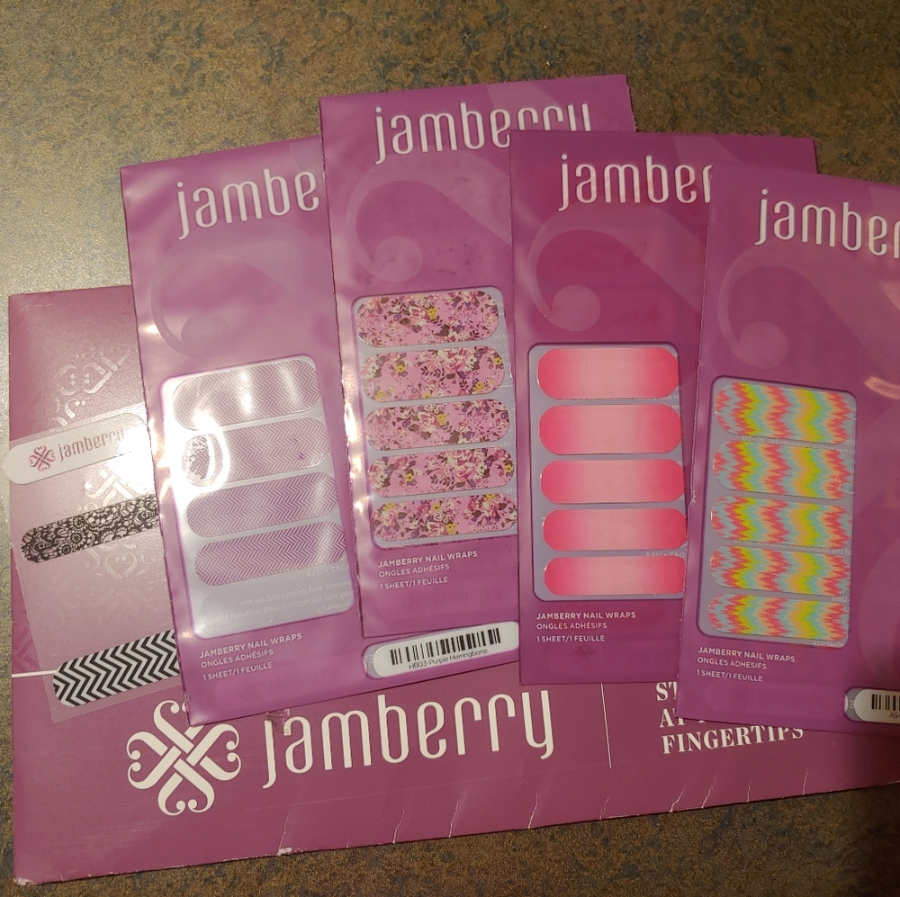 Jamberry Nail Wraps Polish Strips Lot
